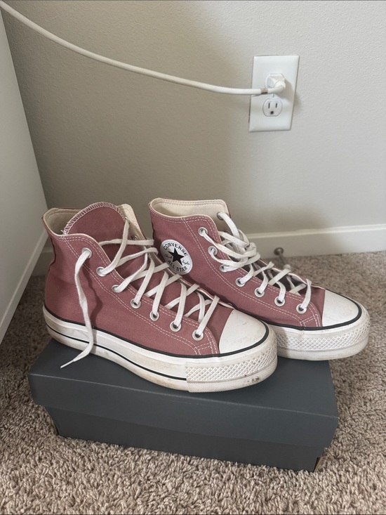 Converse Shoes - Converse High Top Sneakers in Dusty Mauve with White Accents